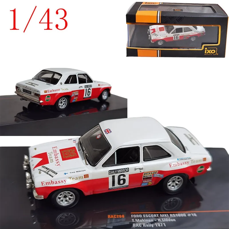

IXO Diecast 1/43 Scale ‌Ford Escort MkI RS1600 #16 1971 Works Rally Car Alloy Car Model Toys for Boys Gift