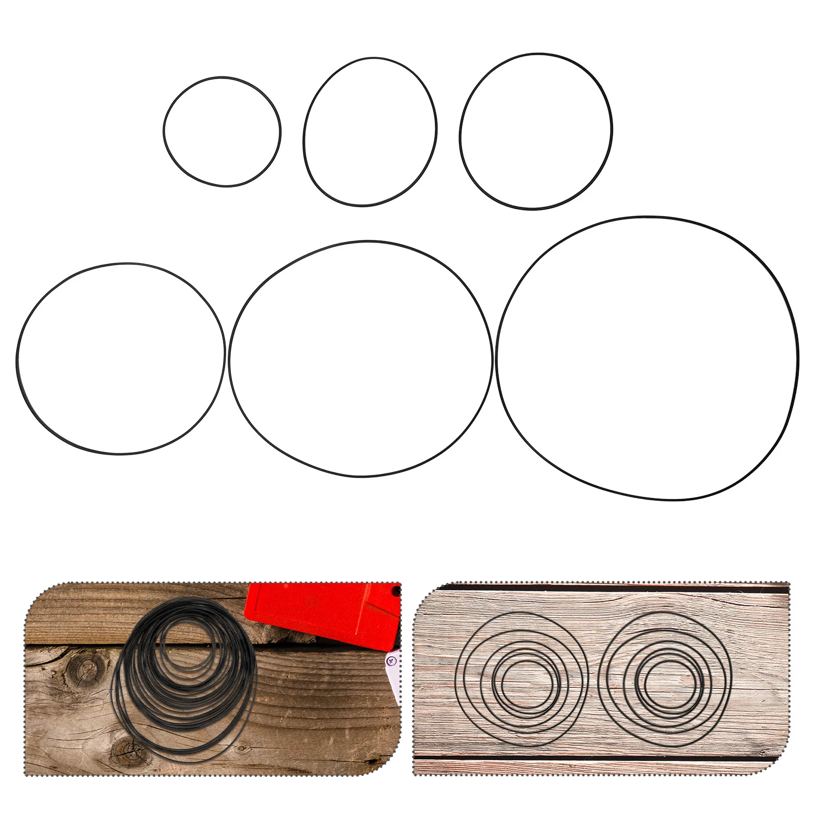 Cinghie di ricambio in gomma per lettore di cassette da 30 pezzi 45-120 mm Azionamento universale per registratori a nastro Registratore a cassetta