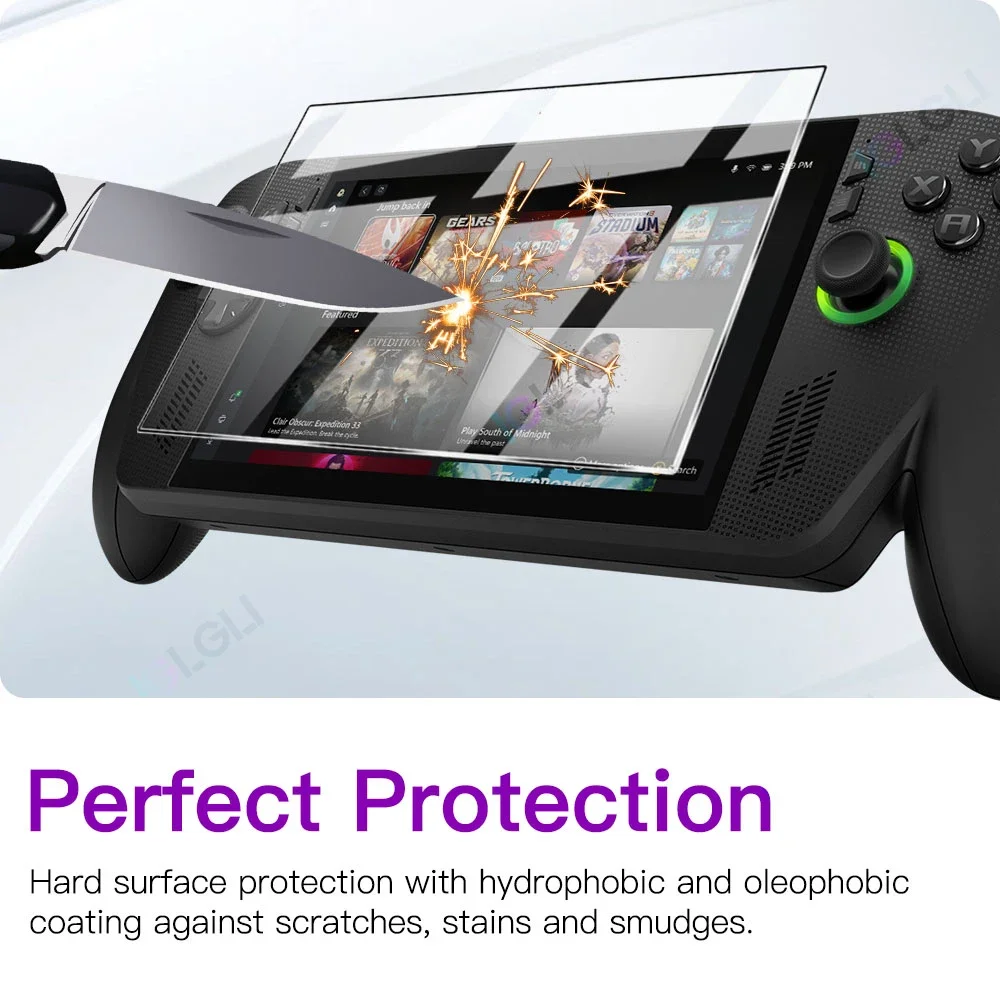 Zestaw akcesoriów 2 w 1 do ROG Xbox Ally / Ally X: etui ochronne z hartowanym szkłem hartowanym na ekran, odporne na wstrząsy.