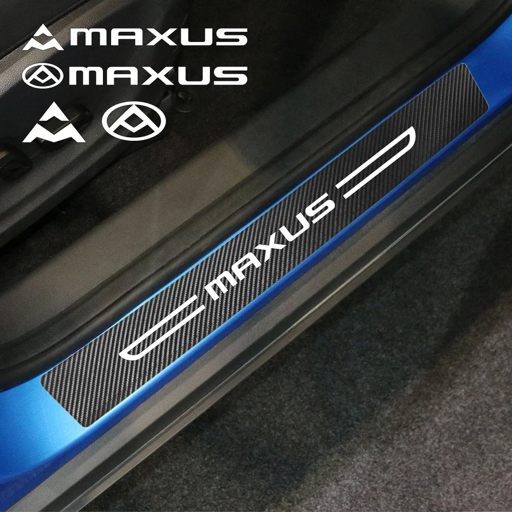4 шт. наклейки на пороги из углеродного волокна для Maxus T60 D60 D90 2022 D20 T70 T90 ET90 G10 G20 G50 G90 V80 V90 Euniq 5 6