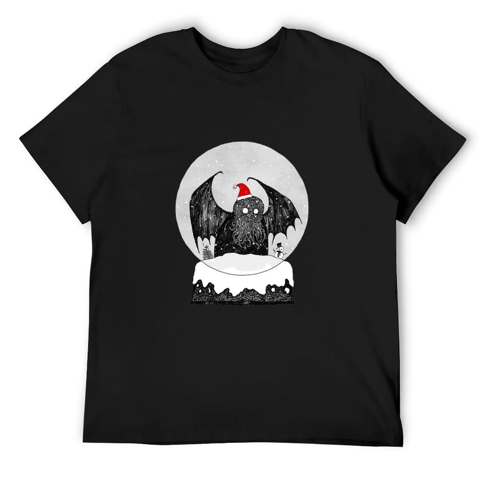 

Cthulhu Snowglobe T-Shirt basketball graphic tees Short sleeve tee graphic shirts t shirt men