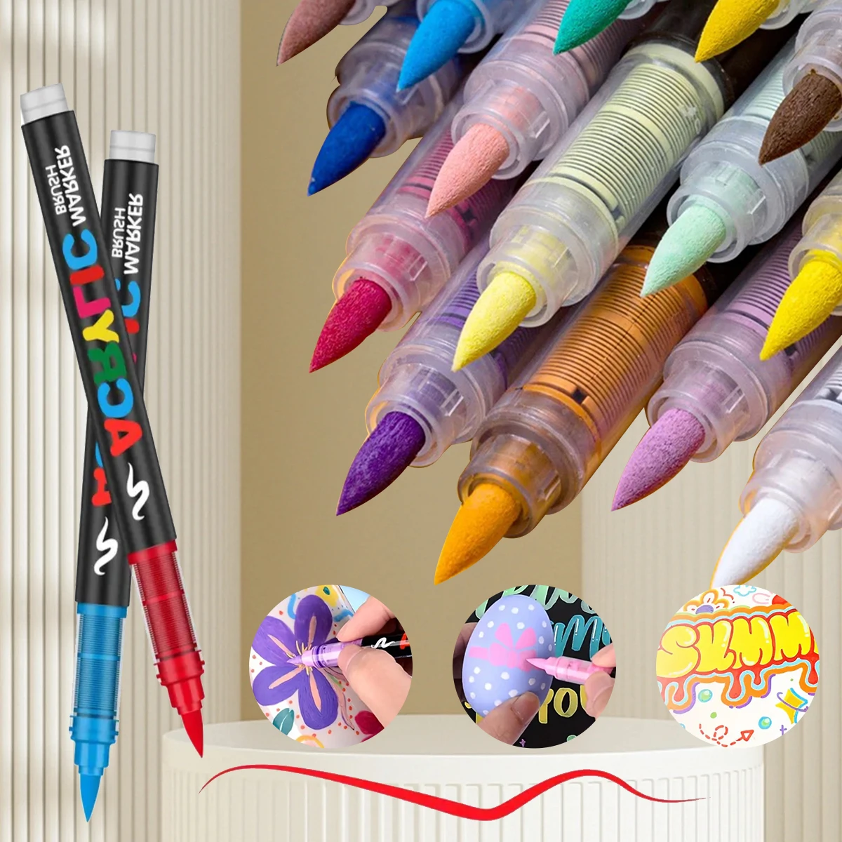 Guangna 8101 Liquid 100-Color Soft-Tipped Acrylic Pen Colorless Stackable DIY Graffiti Art Brush