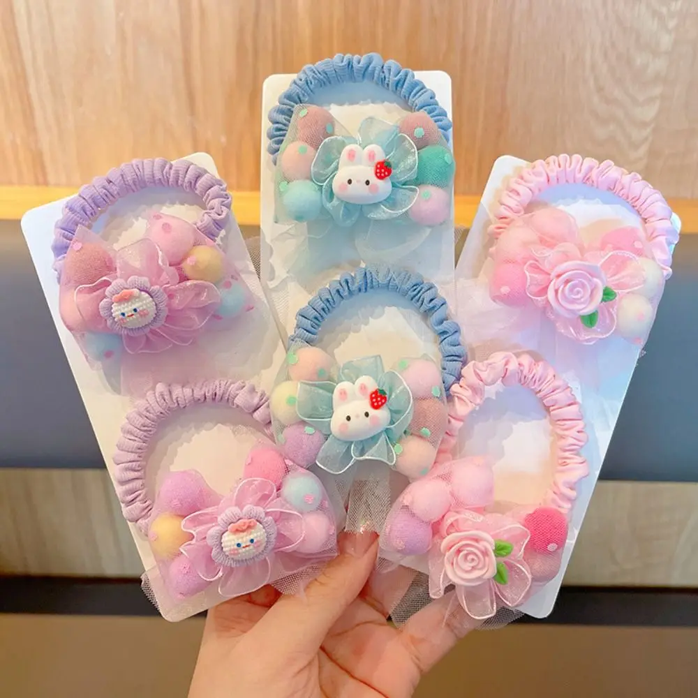 Coletero de dibujos animados para niña, gomas elásticas para el pelo, bonito regalo, novedad