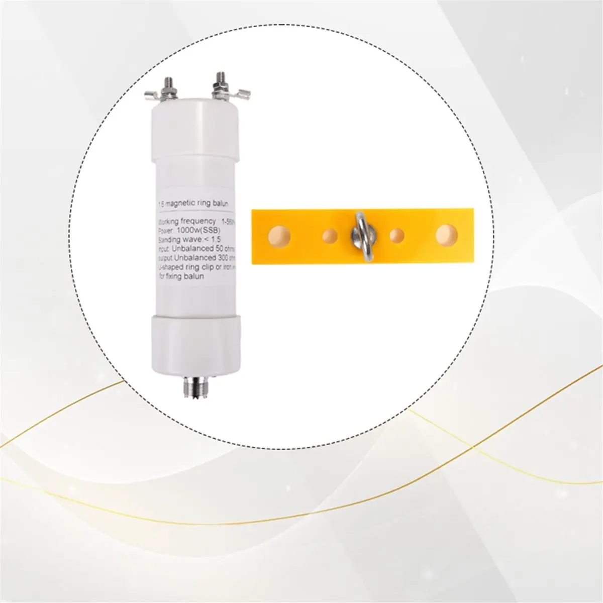 ABGN 1:6 1000W Balun Antenna 1-56MHz Input 50Ω to Output 300Ω for SSB/CW/AM/FM/FT8