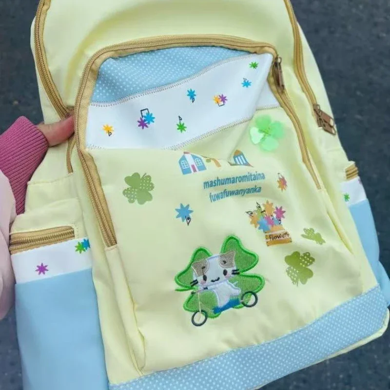 Japanese Y2k Aesthetic Kawaii Sweet Backpack Contrast Color Cartoon Cute Print Backpacks Casual Fashion Schoolbags for Students