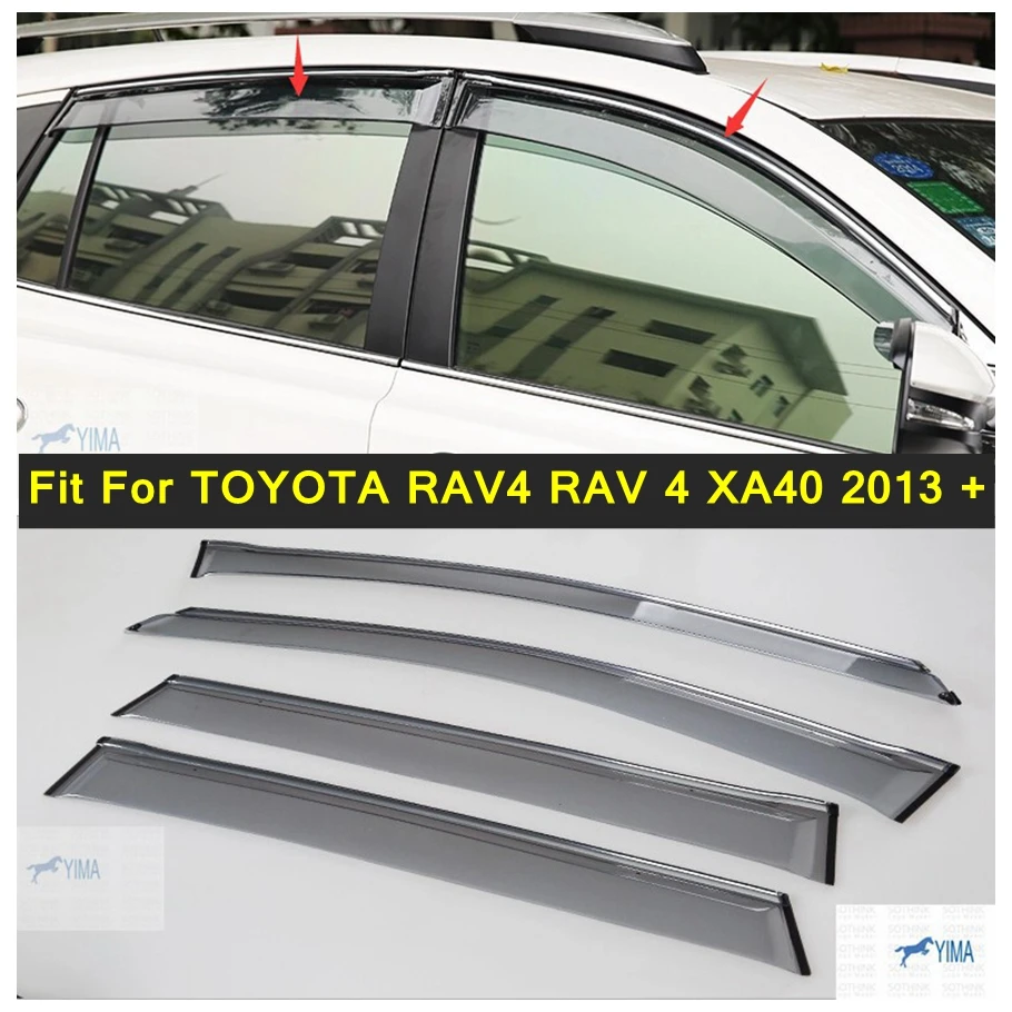 

High Quality Window Visors Awnings Wind Rain Guard Deflector Vent Shade Raincoat Cover For TOYOTA RAV4 RAV 4 XA40 2013 - 2015