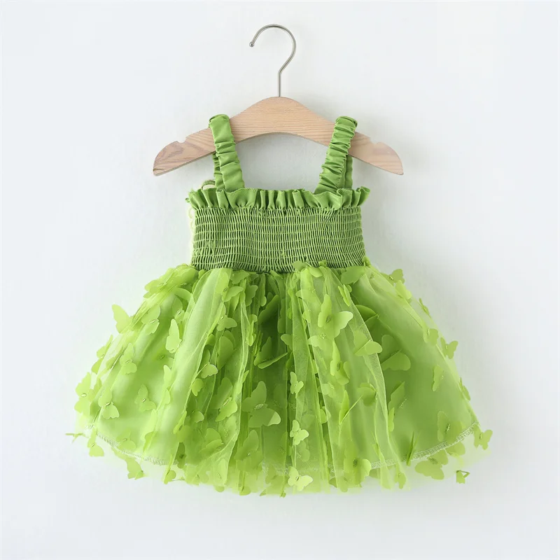 Summer Dress For Baby Clothes Elegant Toddler Girl Dress With Wing Fashion 1st Birthday Party Baby's Mini Tulle Dresses For Girl