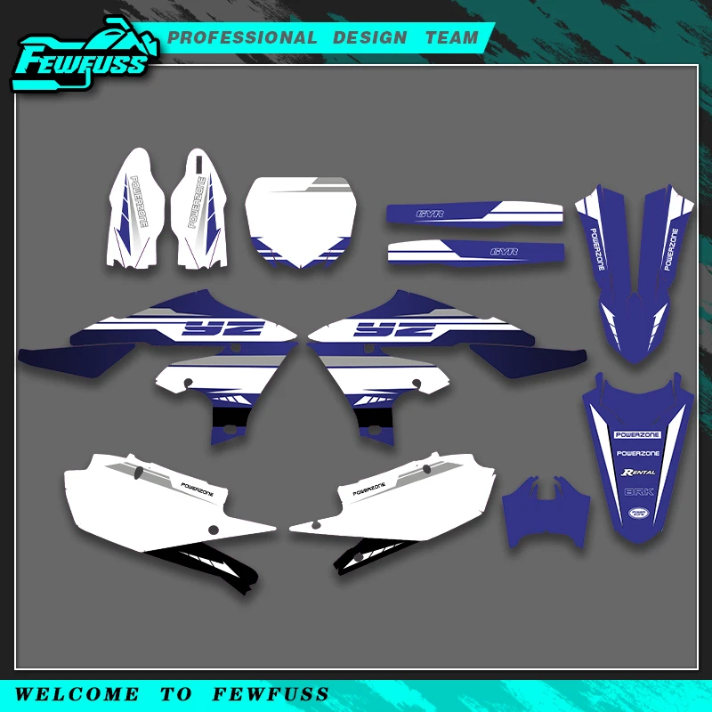 

Графические наклейки Fewfuss, наклейки для мотоцикла, фон для YAMAHA YZ450F YZ 450F YZF 450 2018-2022 YZ250F YZ 250F YZF 250 19-23