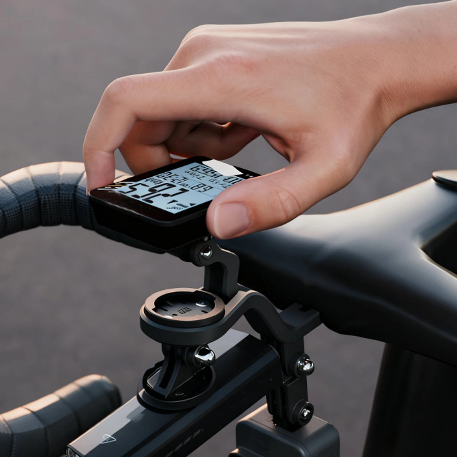 حامل كمبيوتر للدراجة سهل التركيب، حامل كمبيوتر للدراجة الأمامية لركوب الدراجات لعداد السرعة Wahoo Bryton Garmin