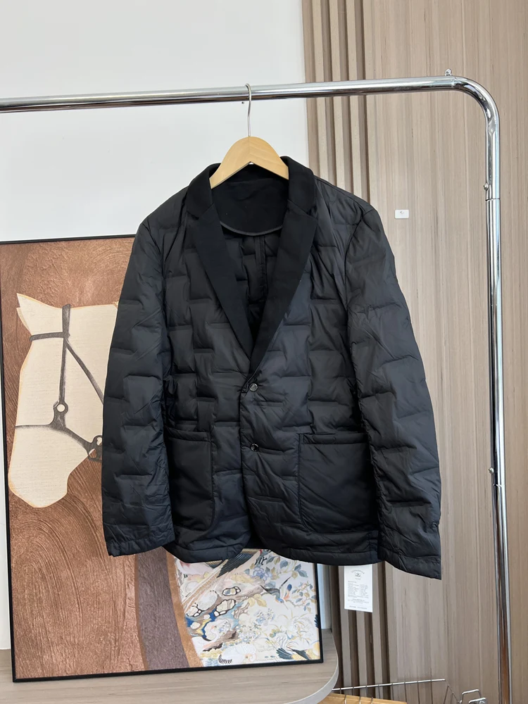 Lightweight Comfortable Men's Autumn Winter Casual Versatile Suit Style down Jacket Windproof Warm Business Gentleman Fashion