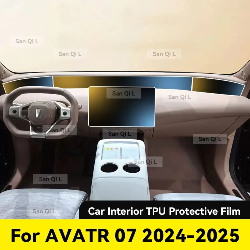 

Интерьер ТПУ для AVATR 07 2024 2025, защитная пленка, защита от царапин, панель коробки передач, навигационный экран, автомобильный