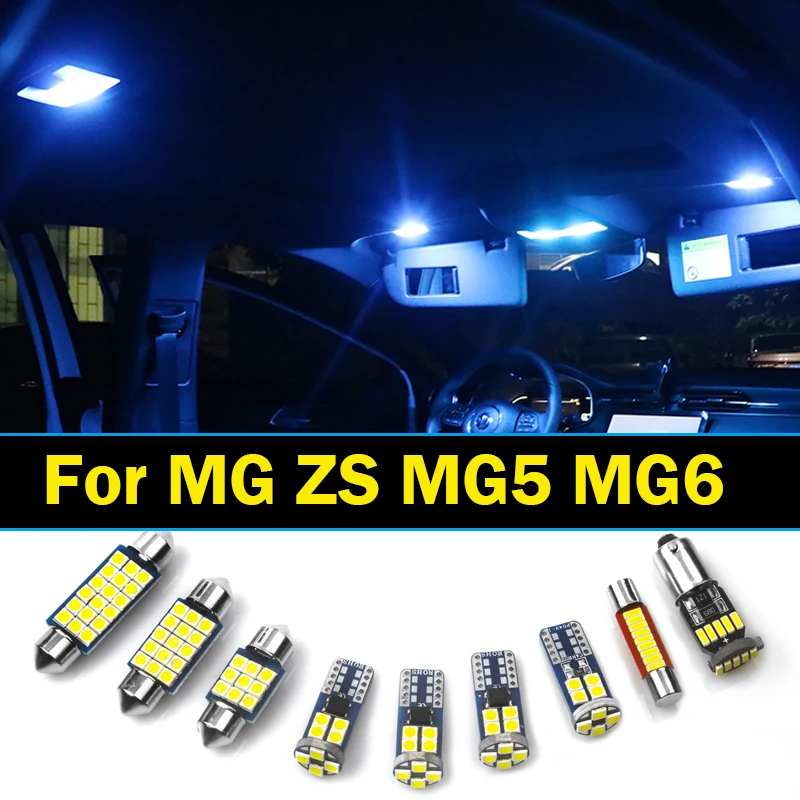

For MG ZS MG 5 6 MG5 MG6 2017 2018 2019 2020 2021 2022 2023 Car LED Bulbs Interior Dome Lamp Vanity Mirror Lights Accessories