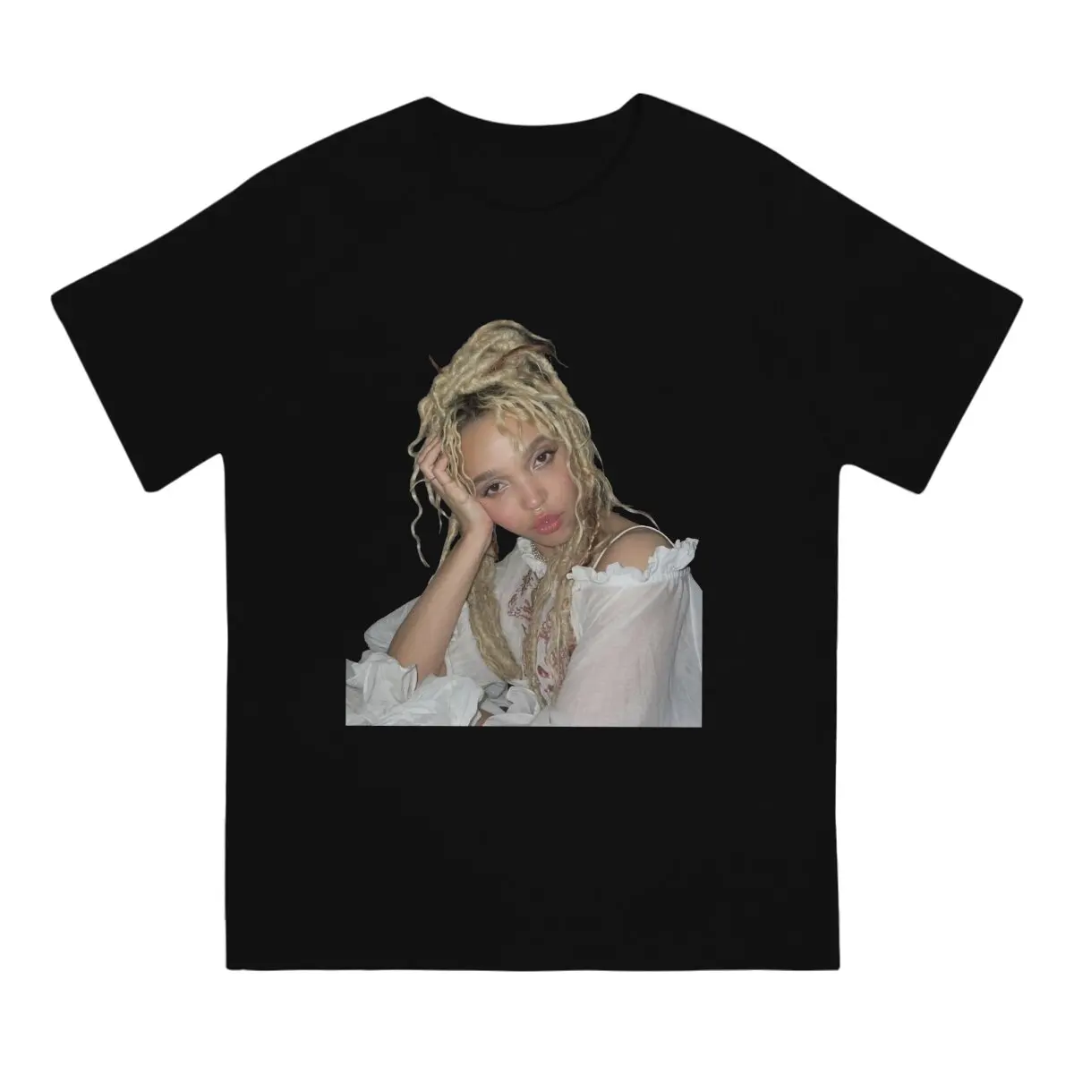 FKA twigs Caprisongs T Shirt Men's  Cotton Funny T-Shirt Crew Neck Singer-Songwriter FKA Twigs Y2k Tee Shirt Short Sleeve