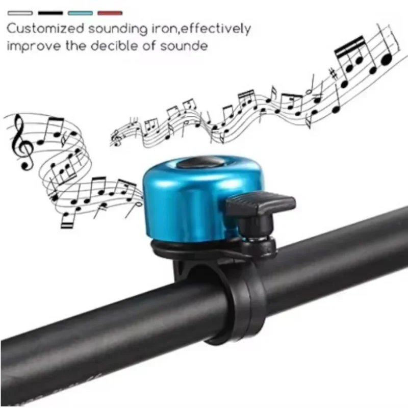 1pc Bicycle Bell Mountain Bike Rotating Horn Safe Riding Aluminum Alloy Handlebar Metal Ring Riding Accessories