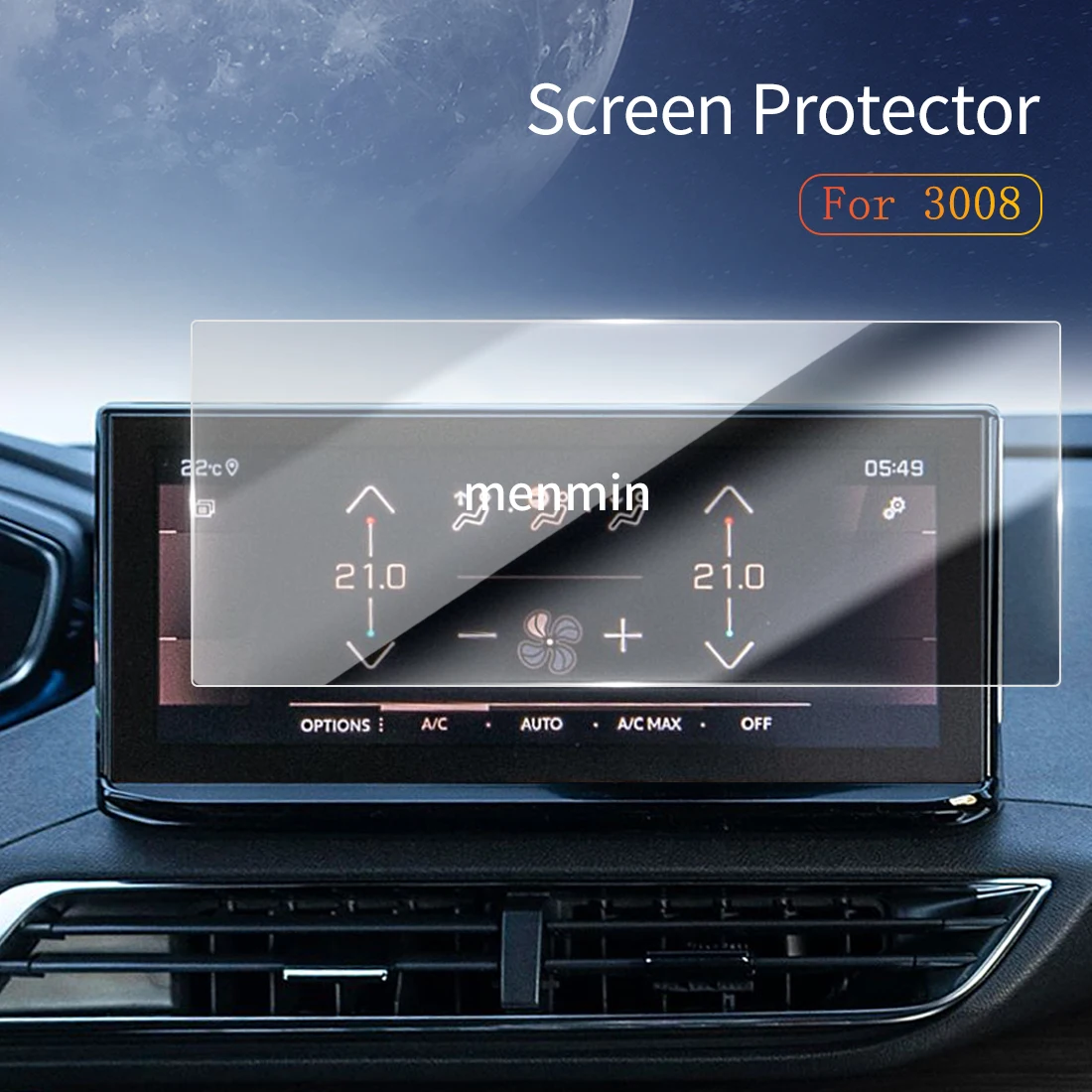 

Car Stickers Dash Carplay Mirror Screen Protector Display Tempered Glass Protective Film Vehicle For25 PEUGEOT 3008
