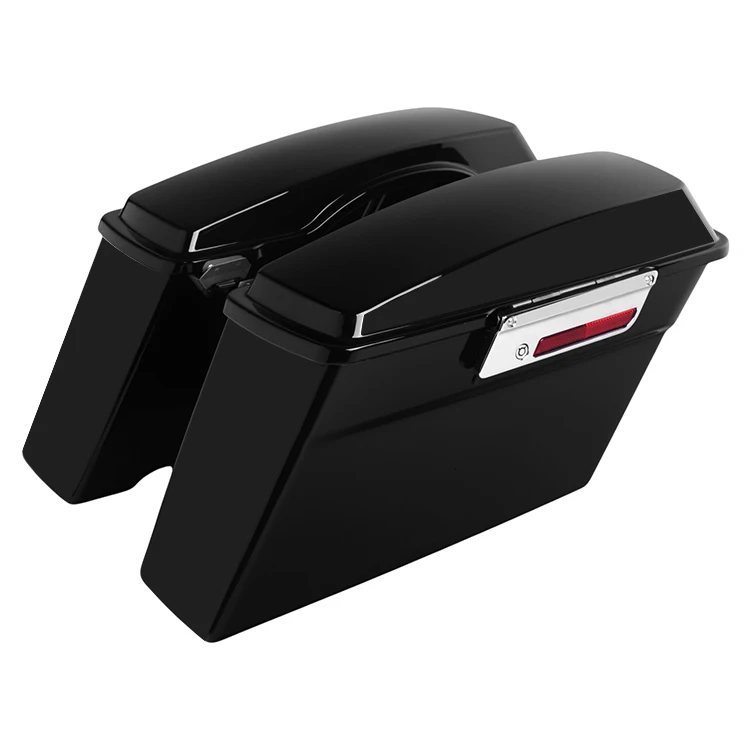 

High Performance ABS Plastic Matte Black Side Bags Motorcycle Luggage Hard Saddlebags Fit For Harley Touring 1993-2013