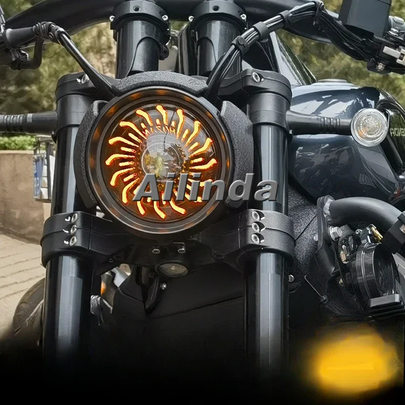 Applicable to Benda Black Flag 500 Jinjila 450 motorcycle modified Venom X headlight assembly to brighten