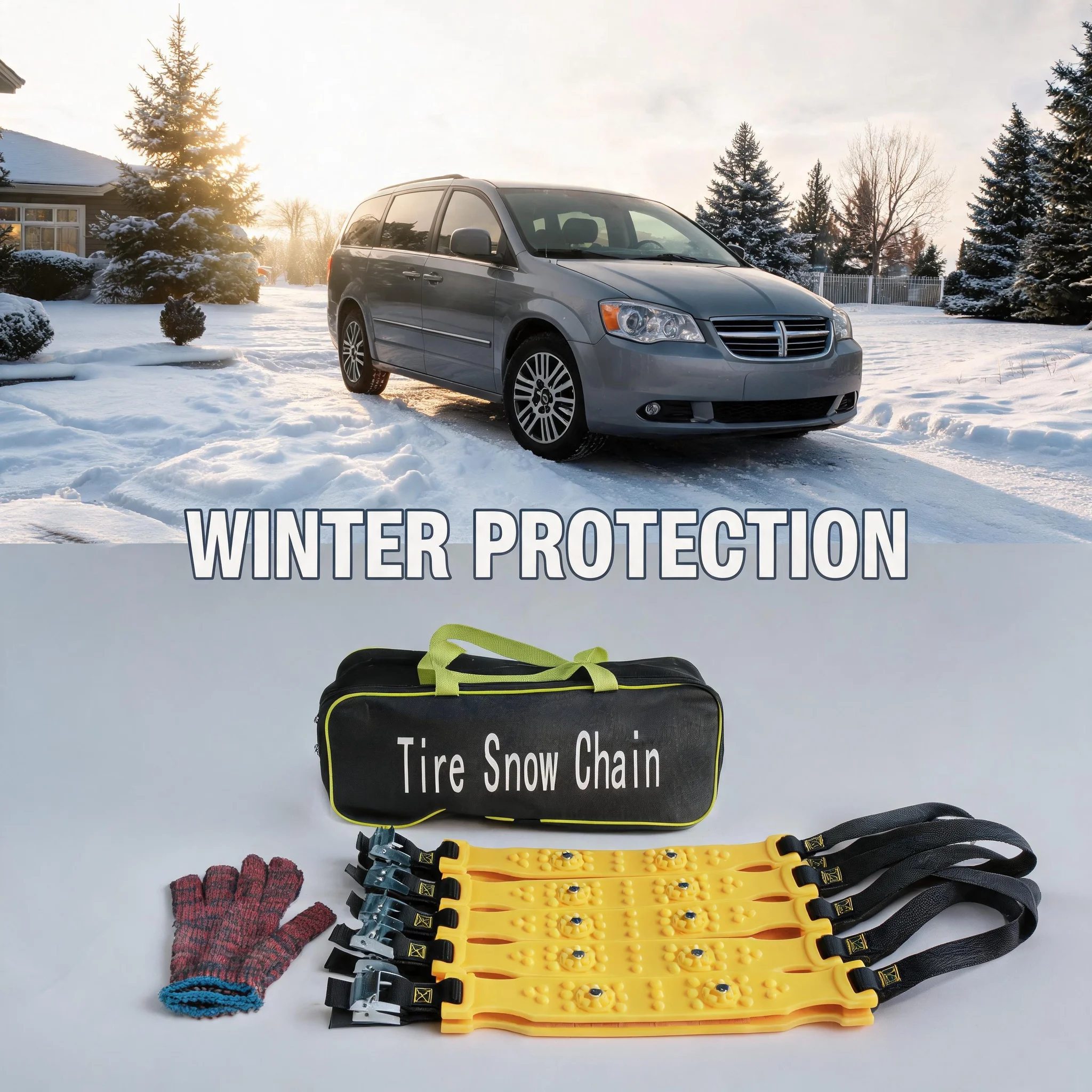All Terrain Winter Snow Tire Chains Anti Skid Anti Slip Wheel Bands Safe Driving Parts For Motorcycle Car Off Road Snow Travel