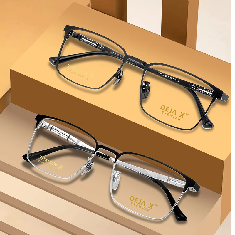 

2024 new Luxury Brand Titanium Glasses Frame for Men Optical Myopia Prescription Eyeglasses Frame Square Ultralight Eyewear Men