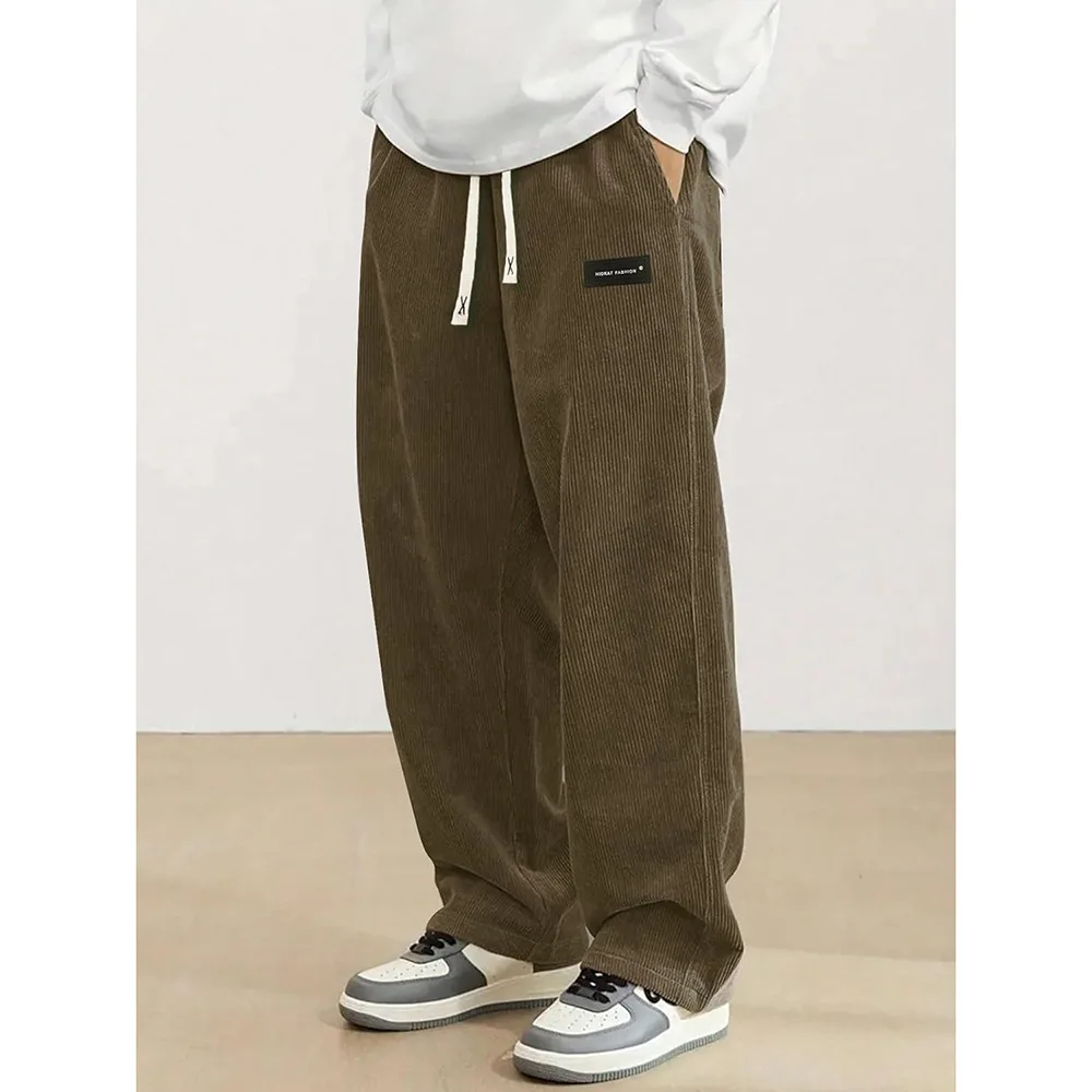 Amerikanische Freizeithose mit Seitenstreifen und Buchstaben-Stickerei, Weites Bein, Lässige Sommerhose für Herren, Locker Fallende Sporthose – Detail 12