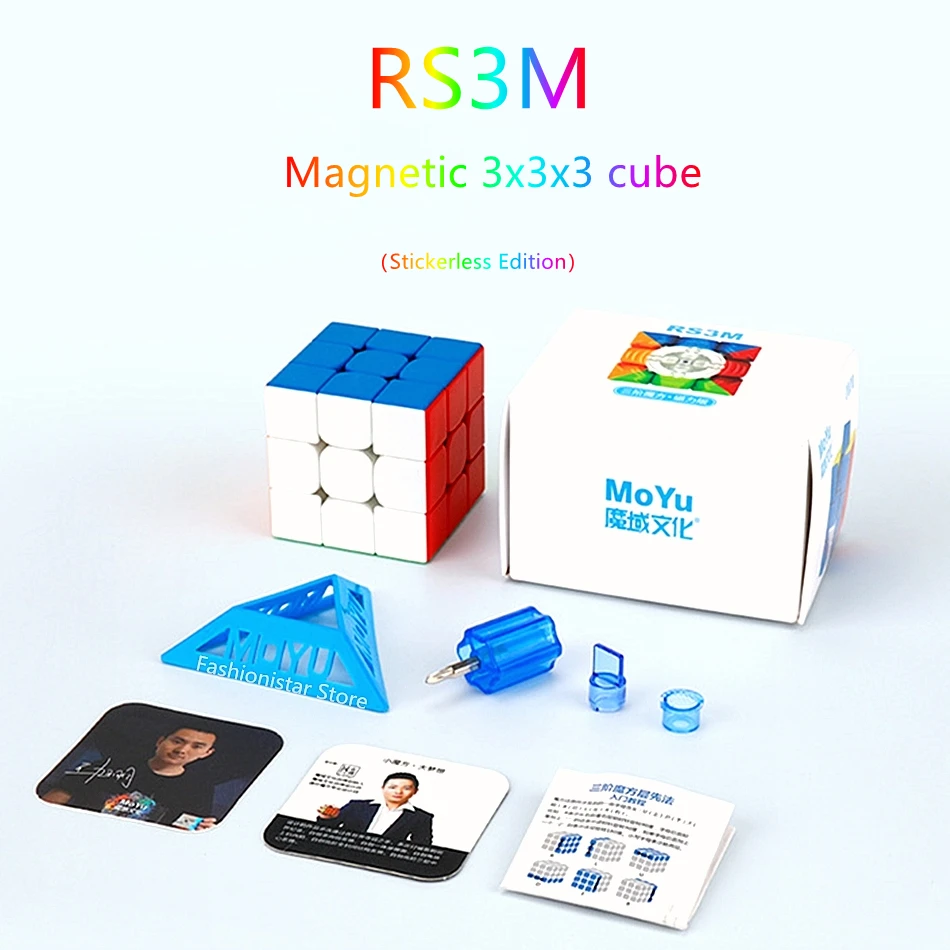 Moyu RS3 M 2022 Maglev Cube Magnetic RS3M 3×3×3 Professional Speed Puzzle 3x3x3 Magic Cube, Magnetic 3x3x3 Speed Cube RS3M 2020