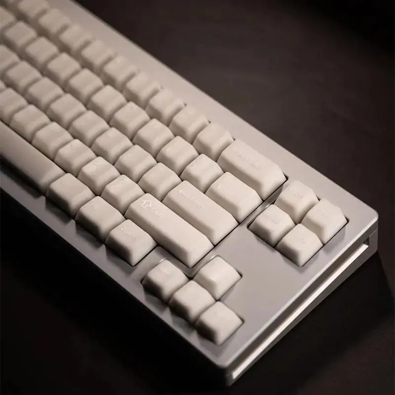 

114 keys GMK White Marble keycaps PBT Double shot Ice Translucent cherry profile For MX Switch Mechanical Keyboard