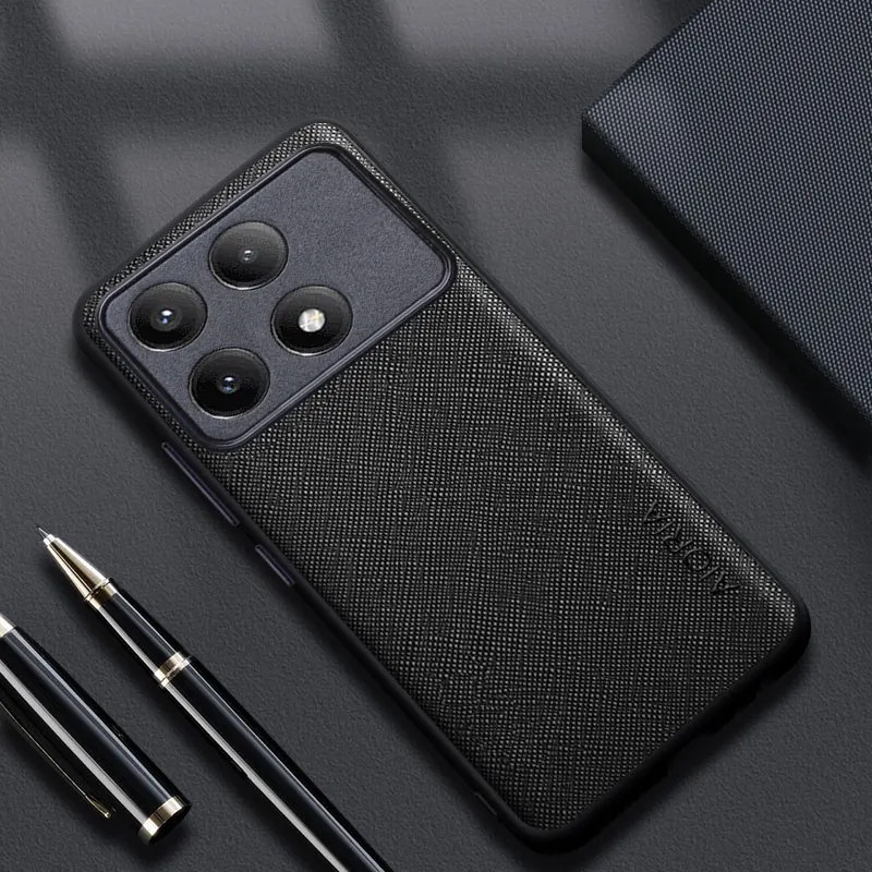 Case for Xiaomi Poco X6 Pro Poco M6 Pro 4G  TPU Around The Edge Protection Perfect High Quality PU Leather Poco M6 pro 4G