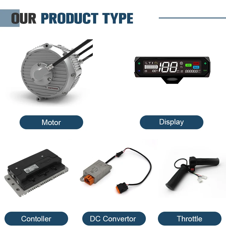 Low Noise Mid-mounted Motor 13kW 72V  5200 RPM Brushless Electric Car Motor Accessories