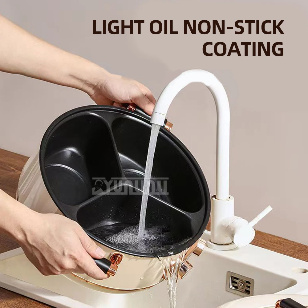 Мощная электрическая кастрюля емкостью 5 л с 3 различными вкусами, многофункциональный корпус кастрюли глубиной 100 мм HG-5639