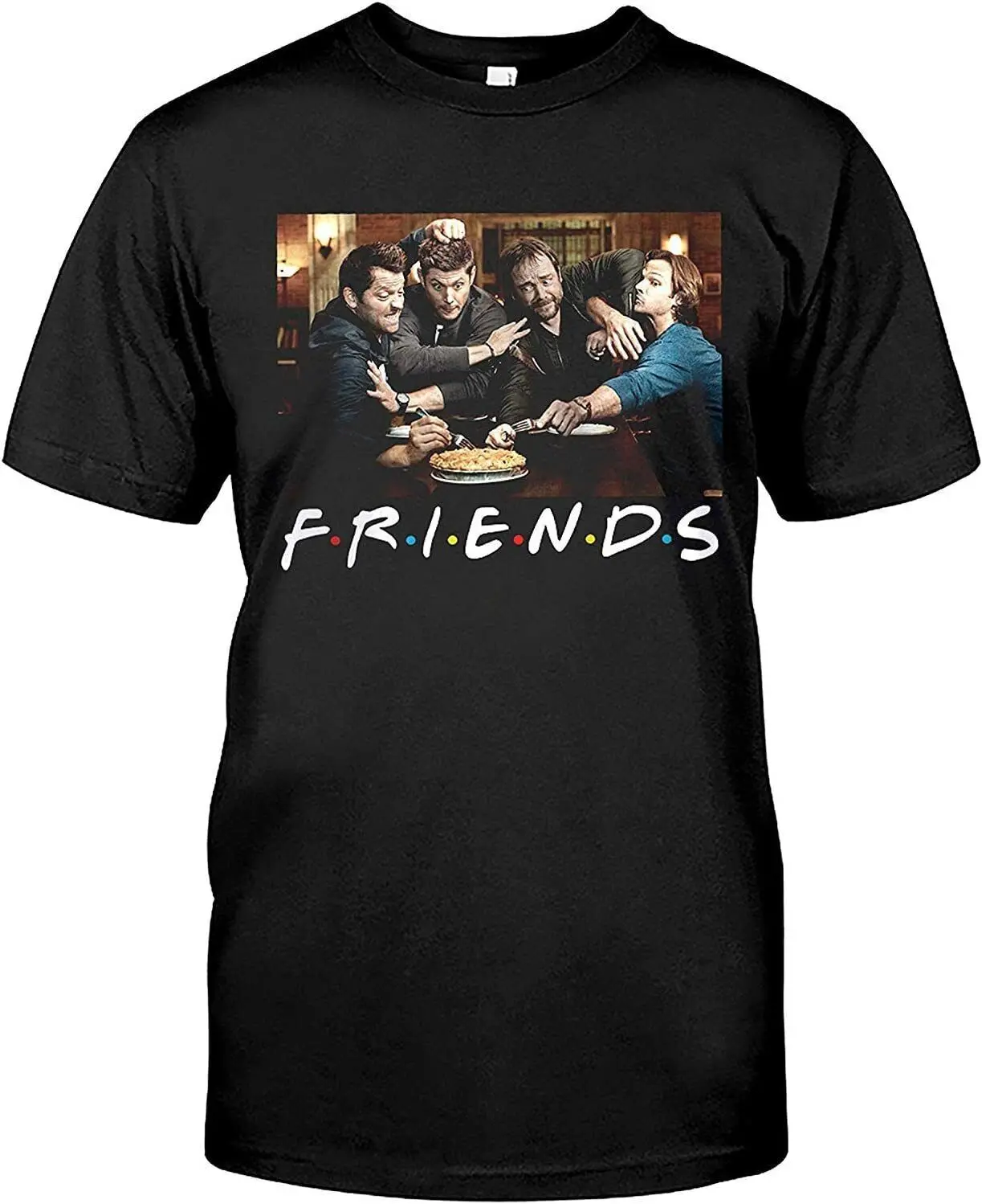 Cotton T Shirt Supernatural Sam Dean Castiel Crowley Funny Friends