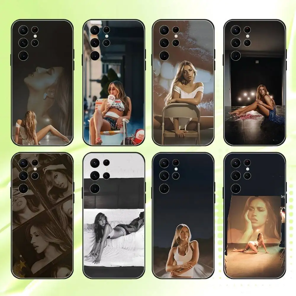 حافظة T-Tate Mcrae قريبة جدًا لماذا حافظة هاتف لهاتف Samsung S 25,24,23,22,30,21,10,9,Ultra,Plus,Lite,FE,4,5G حافظة ناعمة سوداء