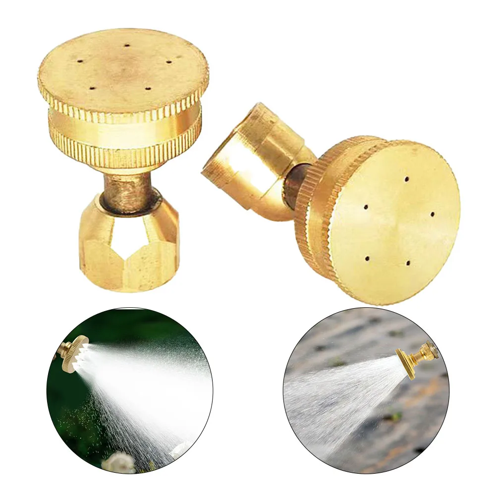 New Brass Garden Sprinkler Hose Brass Sprayer Nozzle Easy Installation Adjustable 5 Hole For Public Green Space