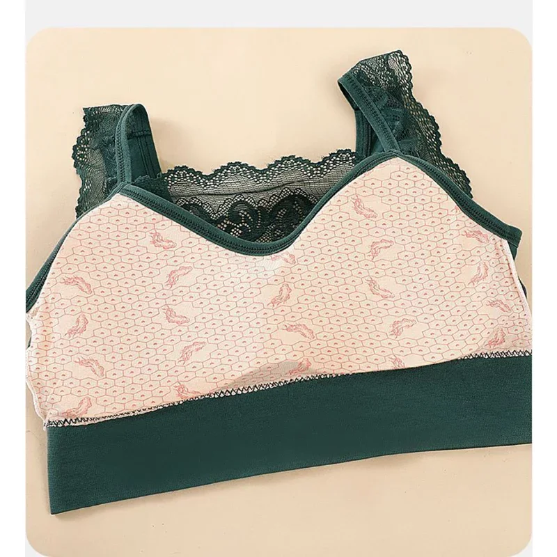 Sexy Seamless Underwear Lace V Beauty Back Large Size Bra for Women Push Up Bras Padded Top Comfort Wire Free Brassiere Femme