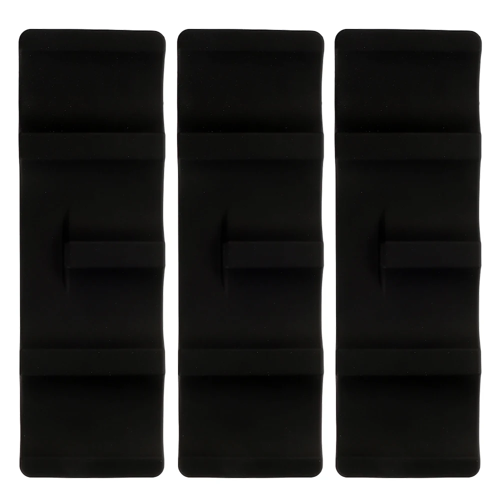 

3 Pcs Black Anti slip Beer Mat Wavy Bottle Holder for Fridge Shelf Water ganizer Soft Drink Storage