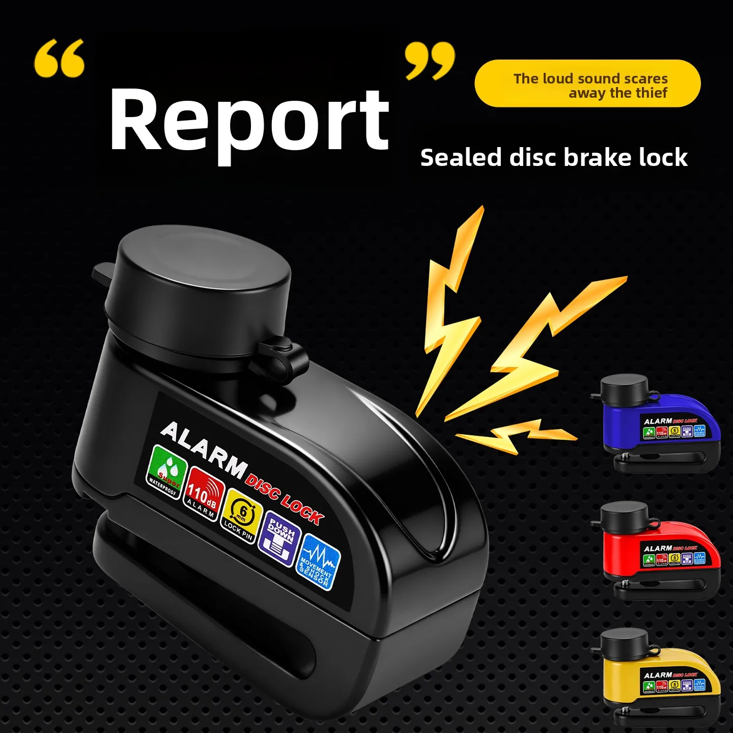 

Bicycle Disc Brake Lock Alarm, Electric Vehicle Lock, Motorcycle Brake Disc Anti-theft Lock, Riding Equipment