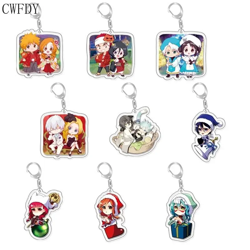 Anime Cosplay Chaveiro para Mulheres e Homens, Kurosaki Ichigo, Pingente de Mochila, Badge Cartoon, Corrente Acrílica, Jóias, 20 Pcs/Lot