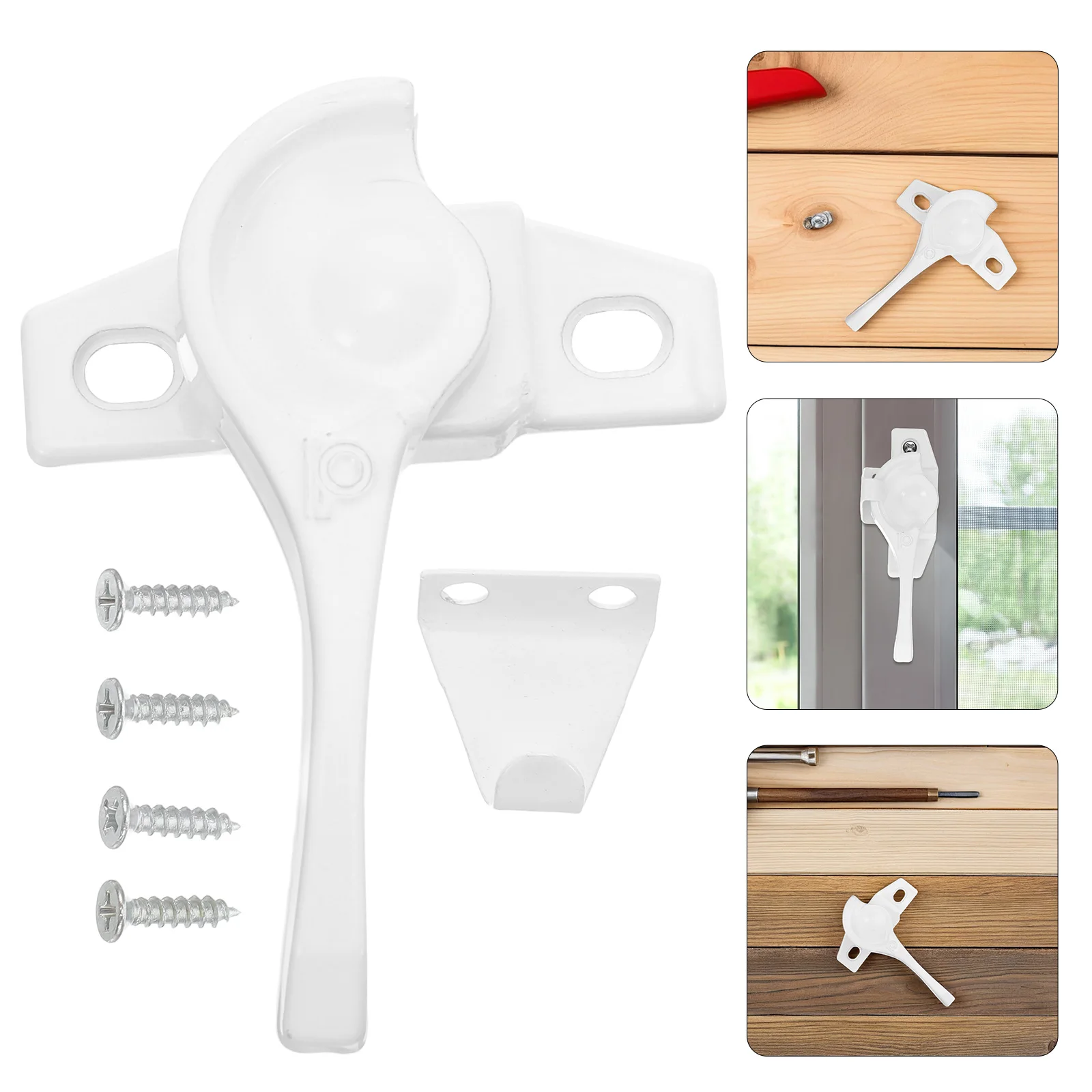 

4 Sets Sliding Window Sash Lock Glass Windows Door Latch Aluminum Alloy Replacement Lock For Home Office Hardware Accessories