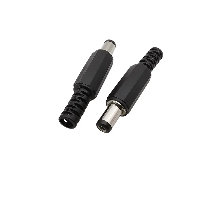 5.5x2.1mm DC Power Plug Jack DC Power Male Female Socket Nut Panel Mount DIY Adapter Soldering Wire Connector DC-022B 5.5x2.1mm