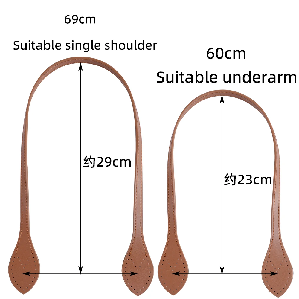 New Microfiber Synthetic Leather DIY Hand-stitched Bag Strap Single Shoulder Handle Underarm