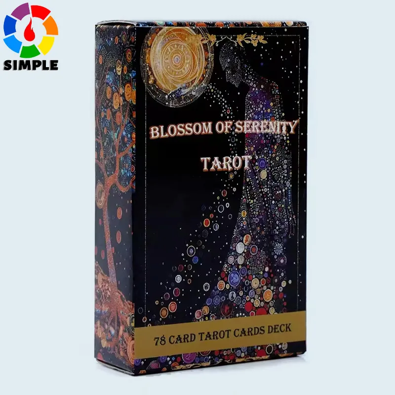 

Blossom of Serenity Tarot Deck A 78 Deck Oracle English Visions Divination Edition Borad Playing Games