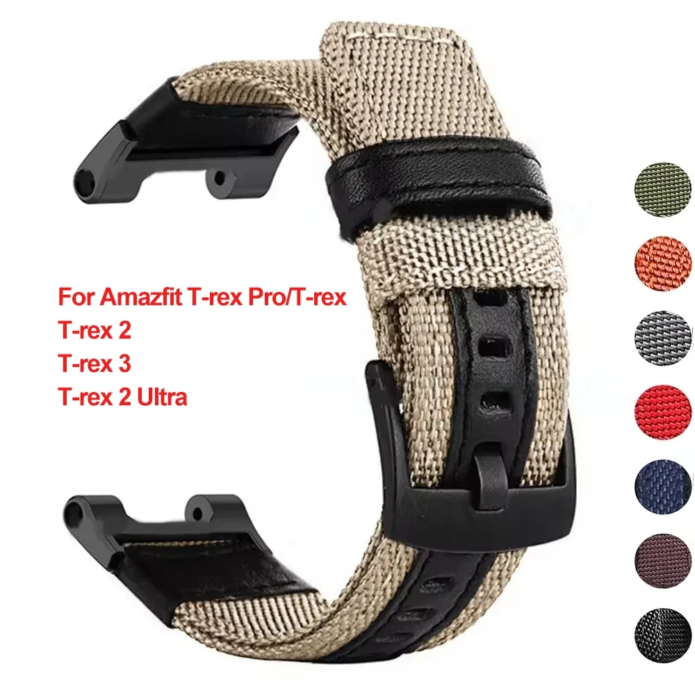 New Nylon Strap for Amazfit T-rex 2 3 Ultra Watch Band Sport Bracelet for Amazfit Trex Pro T Rex Tyrannosaurus Smartwatch Belt