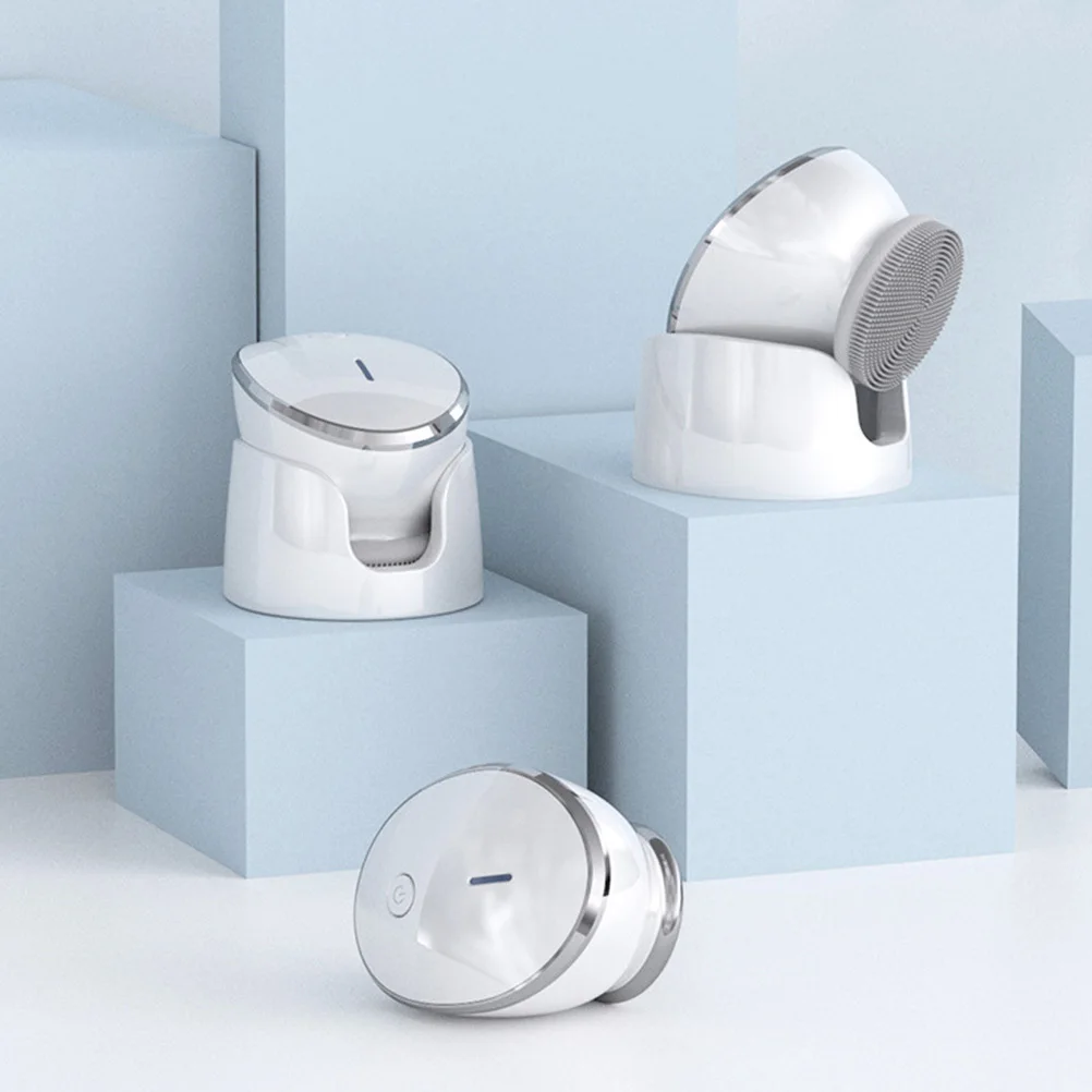 Face Beauty Cleaner 2-in-1 verwarmde stimulator Sonische trillingen 5 huidverzorgingsmodellen Diepe reiniging Gladde huid Cadeau voor haar Wit