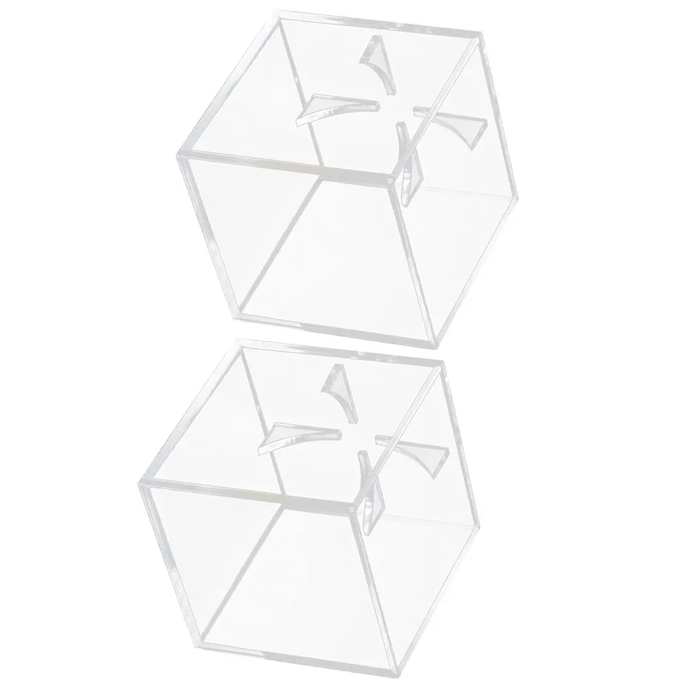 

2 pcs Acrylic Baseball Box Display Case Stand Transparent Holder for Ball Support Bat Sports Memorabilia