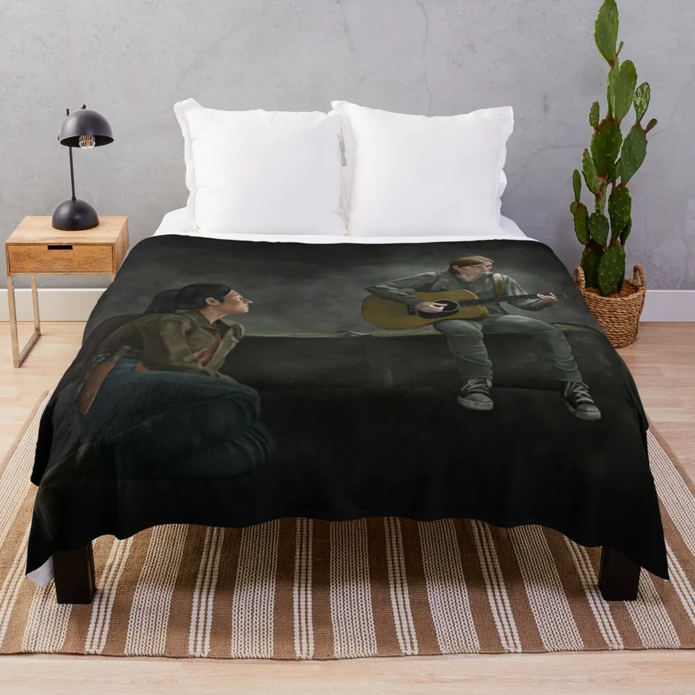 The Last of Us Ellie and Dina Throw Blanket retractable and reclining sofa blanket