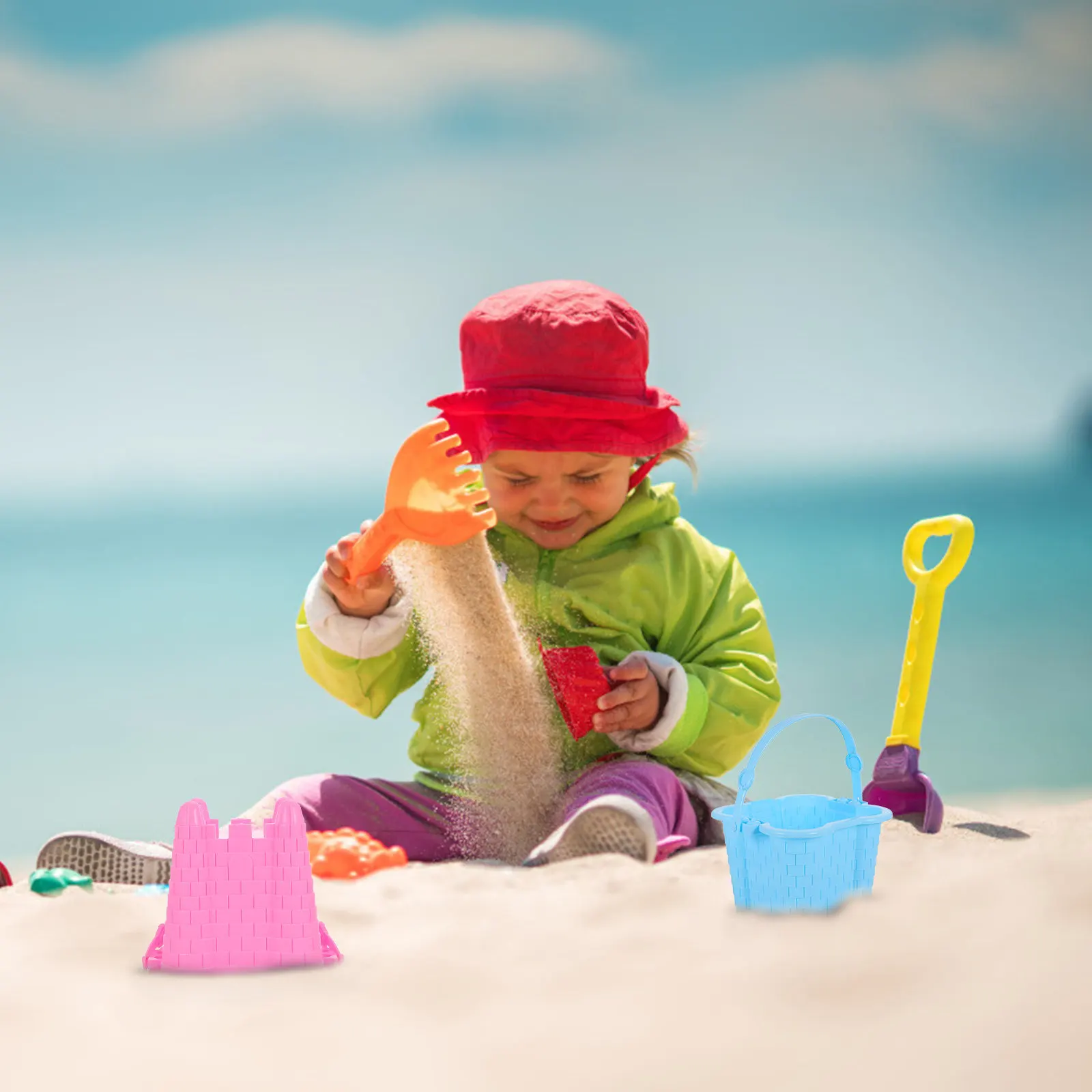 set-di-4-secchielli-per-castelli-di-sabbia-per-bambini-piccoli-secchielli-colorati-in-plastica-stampi-creativi-per-costruire-castelli-di-sabbia-in-spiaggia