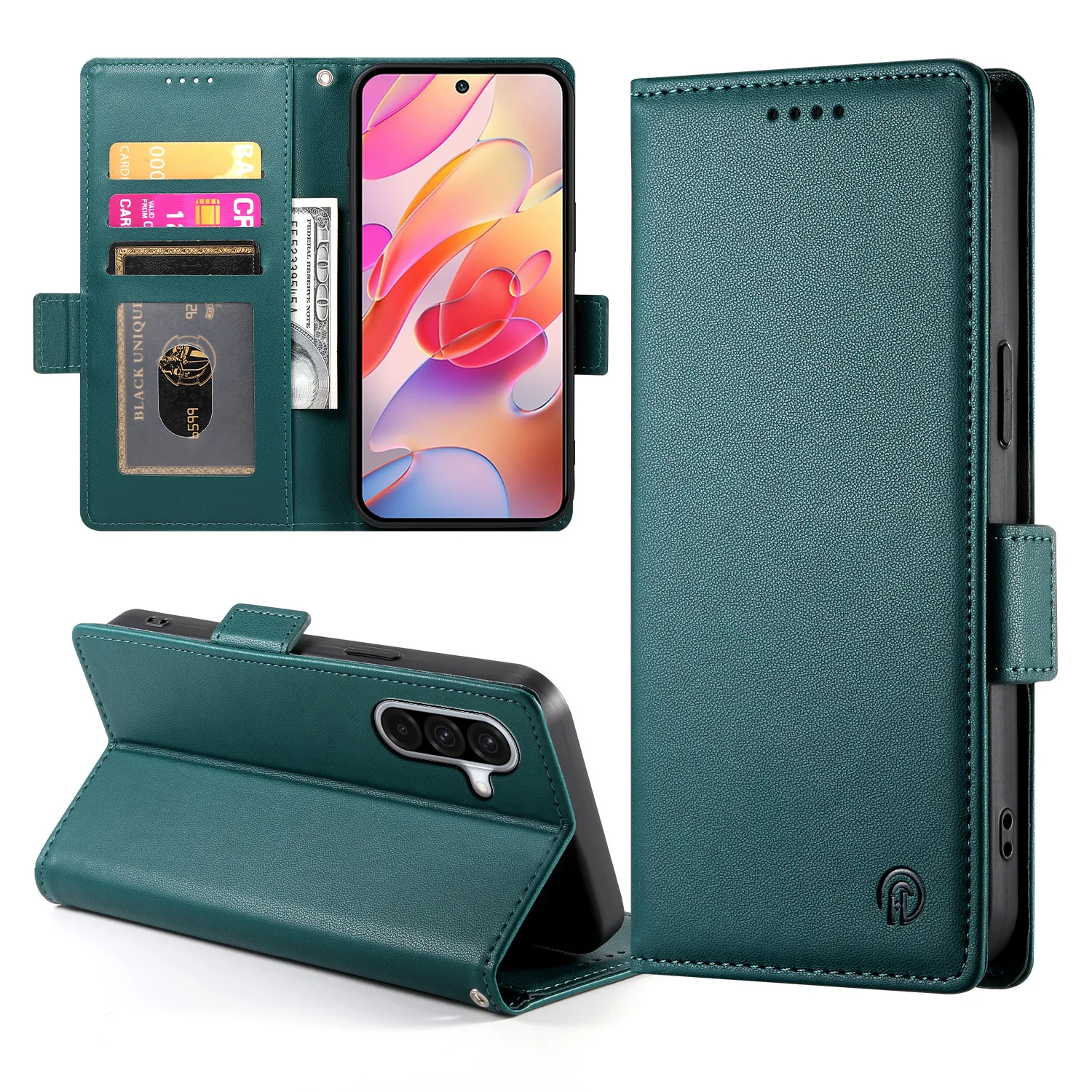 

Чехол-книжка-бумажник для Redmi K80 Pro K70E K70 Ultra A5 A4 A3, роскошный кожаный чехол с RFID-блоком, 3 слота для карт, чехол для телефона с защитой от падения книг