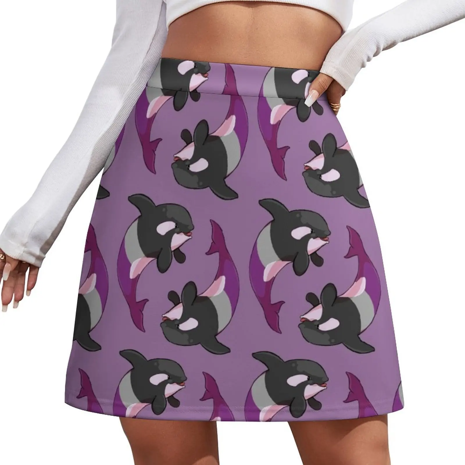 

Asexuwhale - no text Mini Skirt Summer skirt skirt women luxury women's