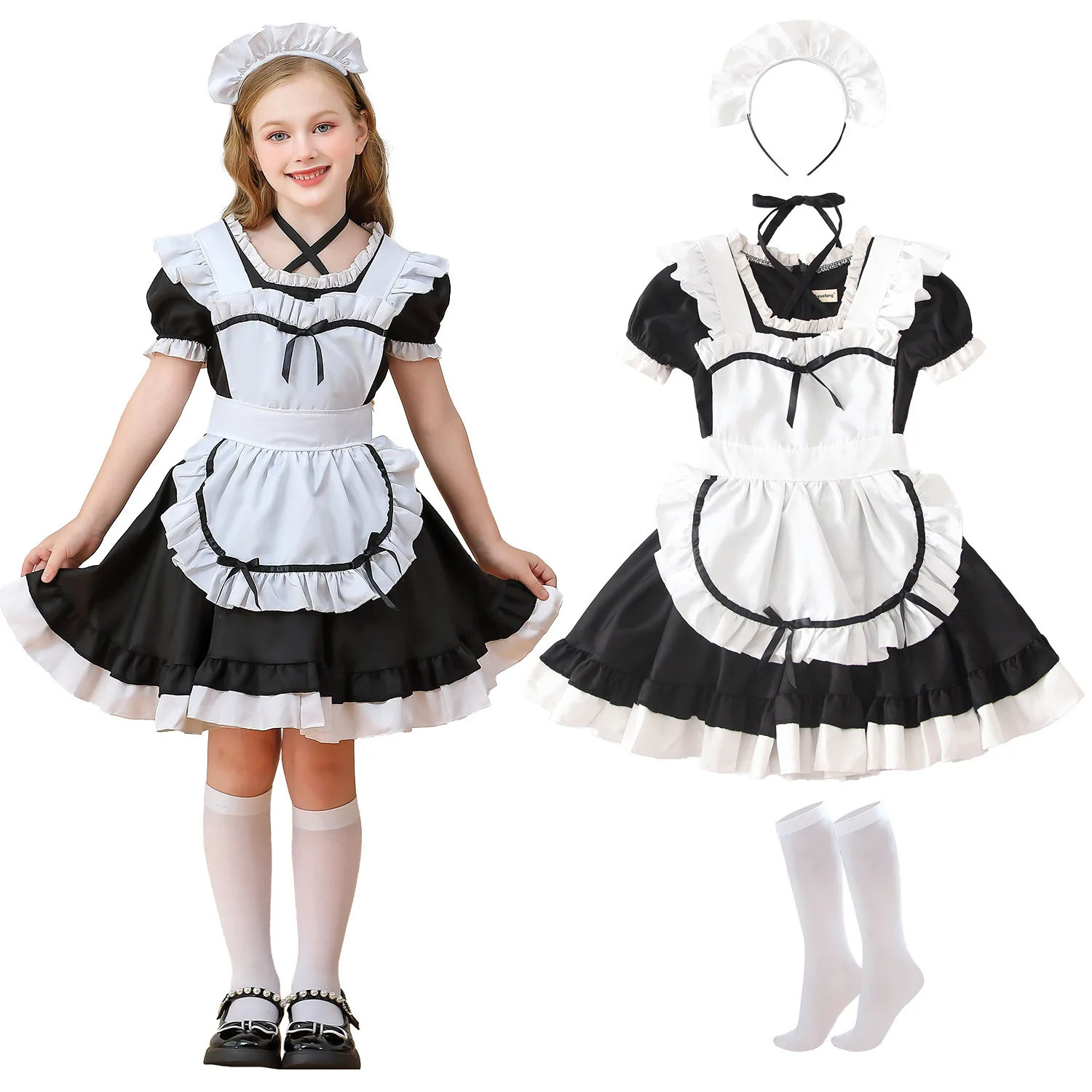 Disfraz de Lolita para niñas, estilo anime japonés, talla grande, vestido de princesa francés, estético y lindo.