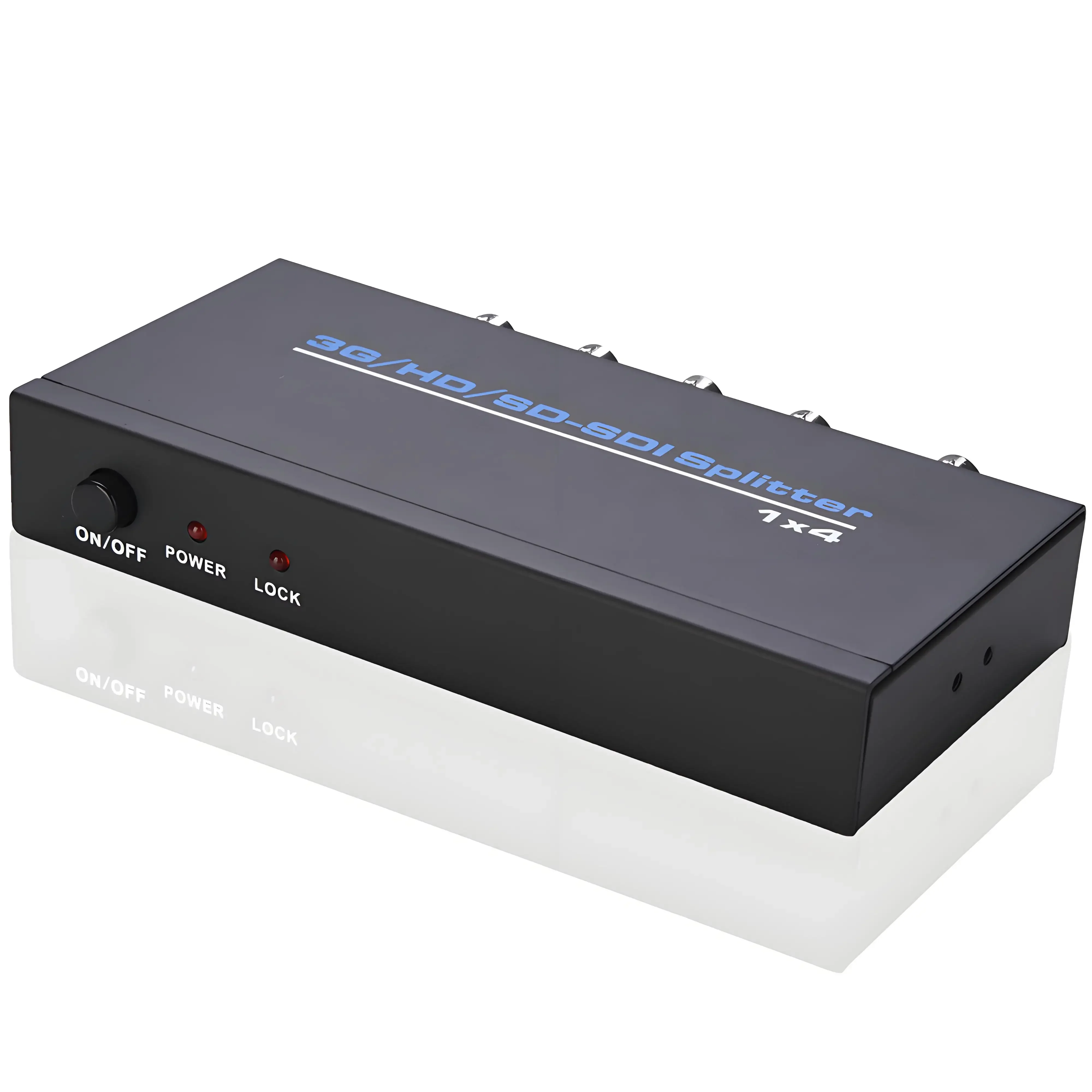 Divisor SDI 3G/HD/SD 2025, extensor repetidor 1X4 con adaptador de corriente, divisor de vídeo SDI de 1 entrada a 4 salidas para cámara de Monitor DVR SDI