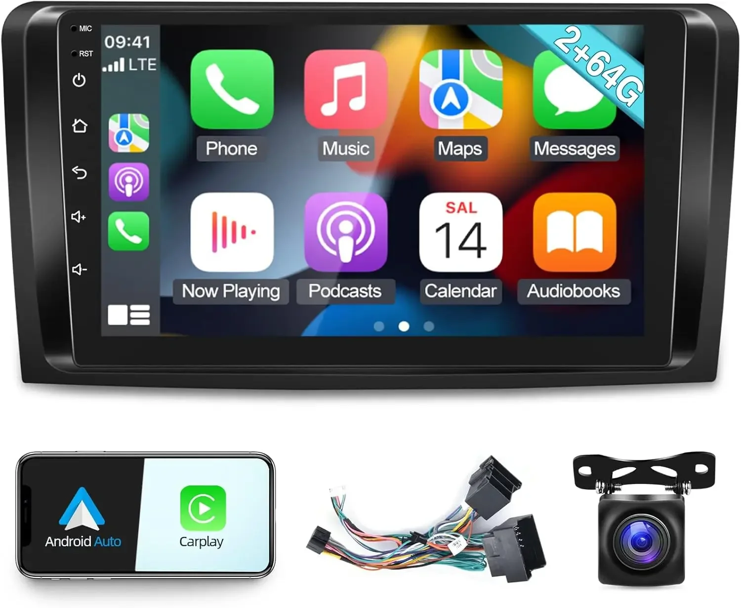 

For Mercedes Benz GL ML Class W164 X164 ML350 ML500 ML280 GL320 GL350 GL450 2005-2011 Android 13 Carplay/Android Auto 9Inch